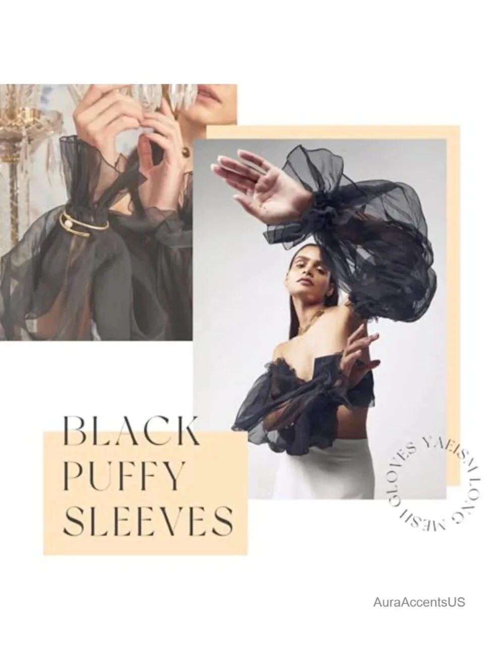 Fingerless Ruffled Tulle Gloves Detachable Sleeves Bridal Wedding Accessories